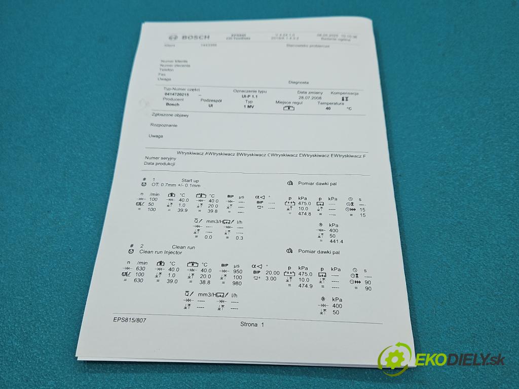 Vw Passat B6 2005-2010 1.9 tdi 105 hp manual 77 kW 1896 cm3 4- vstřikovací čerpadlo 0414720215 (Vstřikovače)