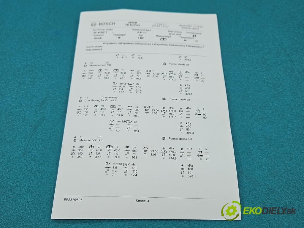 Vw Passat B6 2005-2010 1.9 tdi 105 hp manual 77 kW 1896 cm3 4- vstřikovací čerpadlo 0414720215 (Vstřikovače)