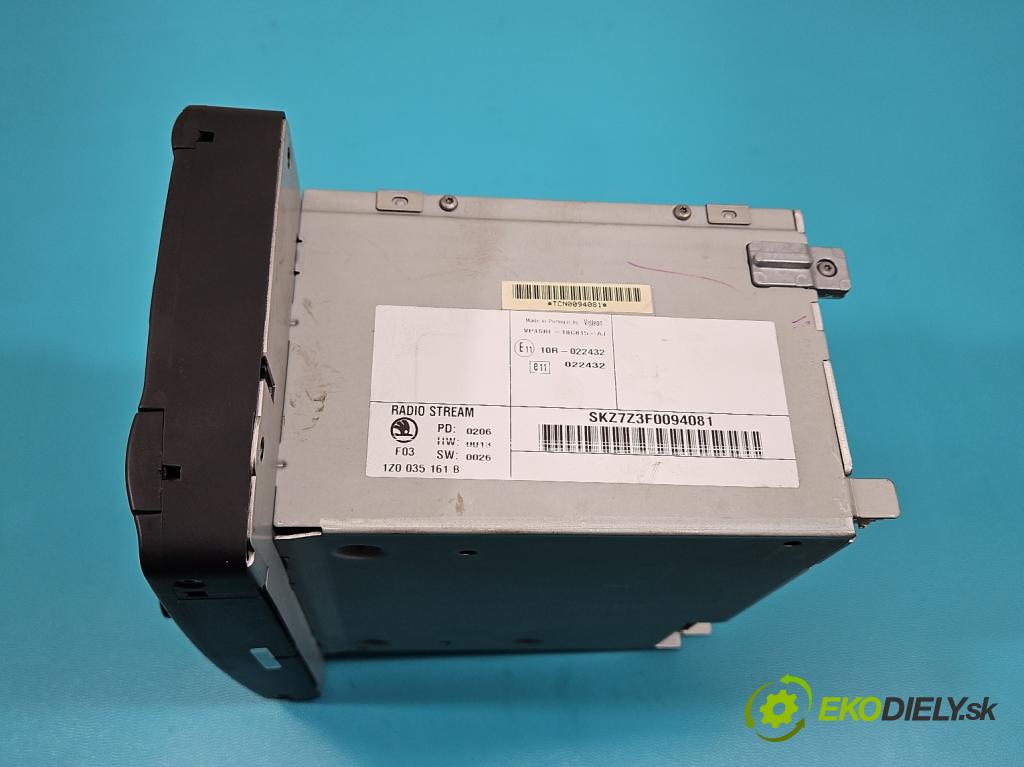 Skoda Octavia II 2004-2013 1.9 tdi (BKC) 105 HP manual 77 kW 1896 cm3 5- Radio originál 1Z0035161B