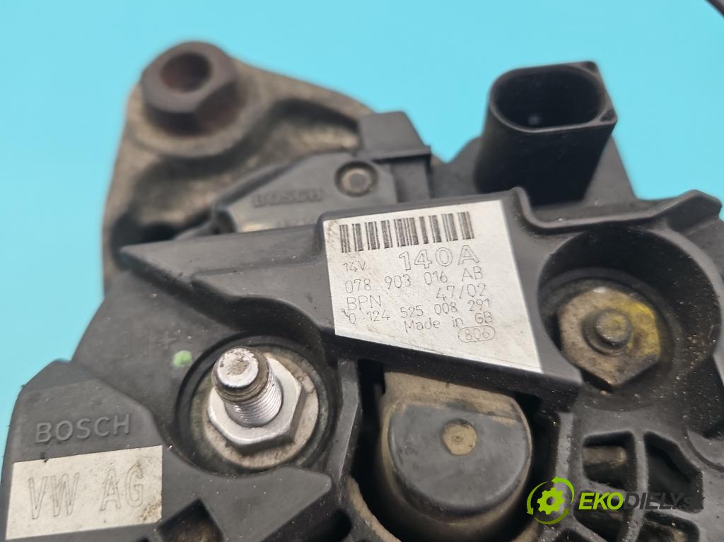 Audi A6 C5 1997-2004 2.5 tdi 163 HP automatic 120 kW 2496 cm3 4- Alternator 078903016AB (Alternátor)
