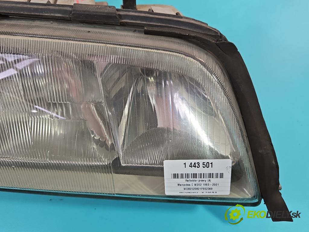 Mercedes C W202 1993-2001 2.0 kompressor 192 HP manual 141 kW 1998 cm3 5- Reflektor: pravý  (Svetlo predné pravé)