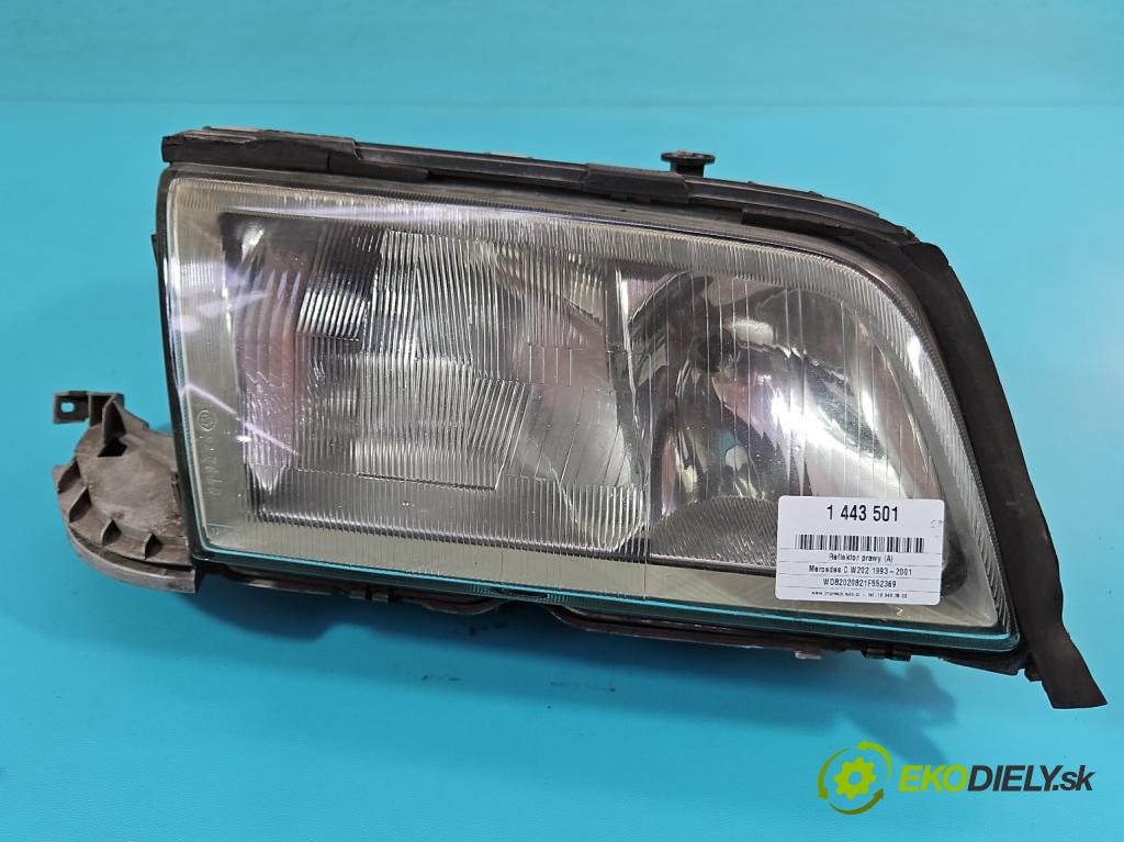 Mercedes C W202 1993-2001 2.0 kompressor 192 HP manual 141 kW 1998 cm3 5- Reflektor: pravý  (Svetlo predné pravé)