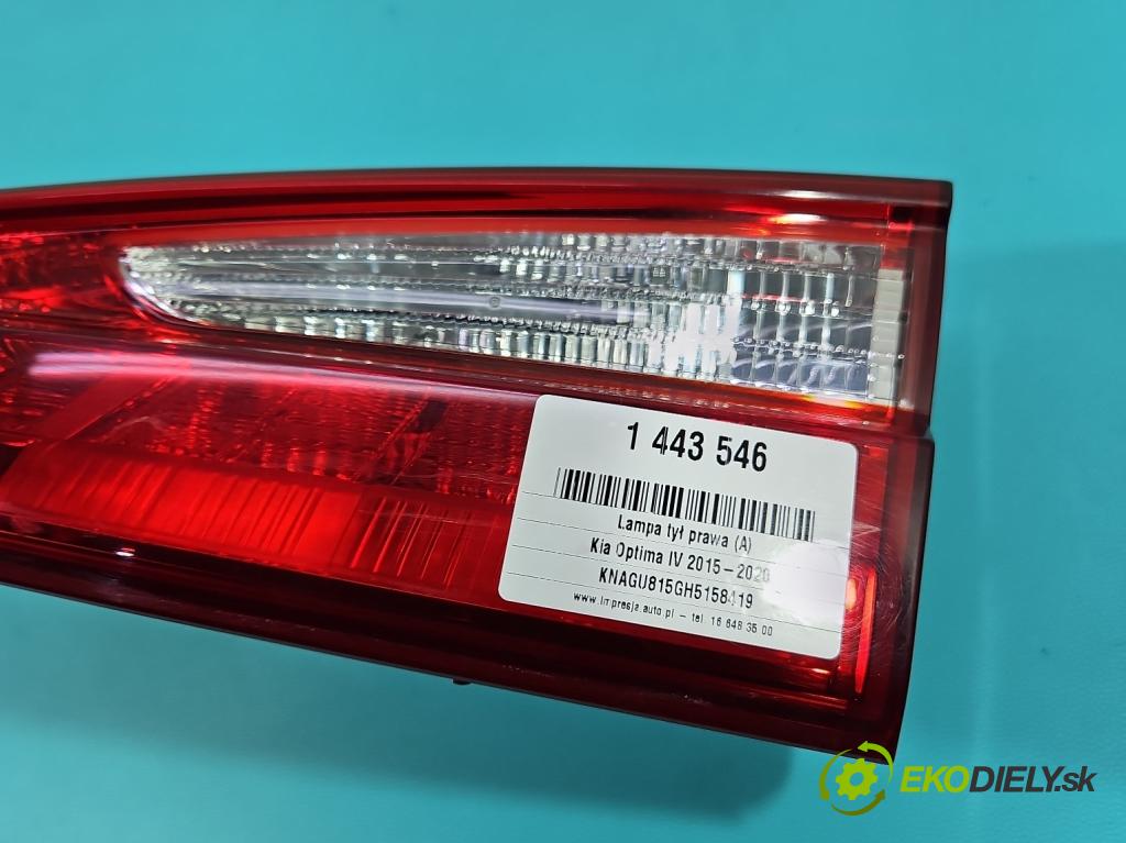 Kia Optima IV 2015-2020 1.7 crdi 141 HP automatic 104 kW 1685 cm3 5- svetlo / reflektor zadné pravé 92404-D43 (Kľučka dverí ostatné)