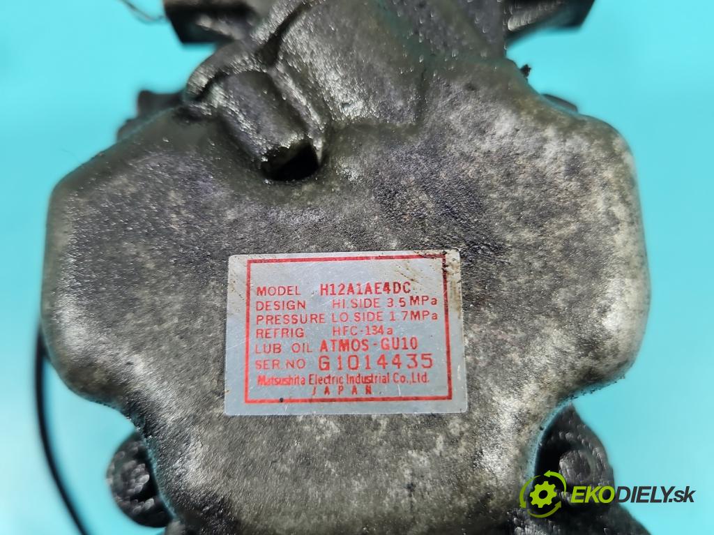 Mazda 6 I GG 2002-2007 2.0 ditd 143 HP manual 105 kW 1998 cm3 5- Kompresor: klimatizácie H12A1AE4DC (Kompresor klimatizácie)