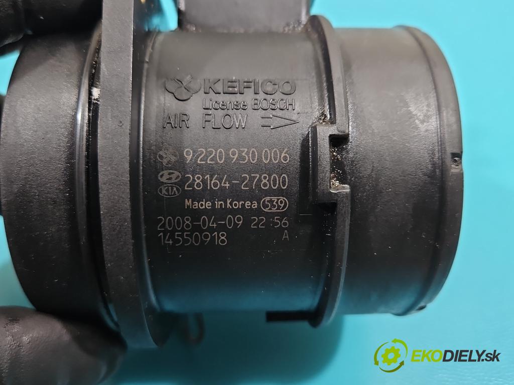 Hyundai H1 II 2007-2023 2.5 crdi (D4CB): 163 HP manual 120 kW 2497 cm3 3- průtokoměr: 28164-27800 (Váha vzduchu)