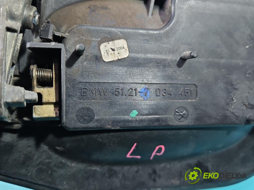 Bmw 5 E60 2003-2010 2.5d 177 HP automatic 130 kW 2497 cm3 4- rukoväť predné ľavé mimo: 7034451 (Kľučka dverí vonkajšia predná ľavá)