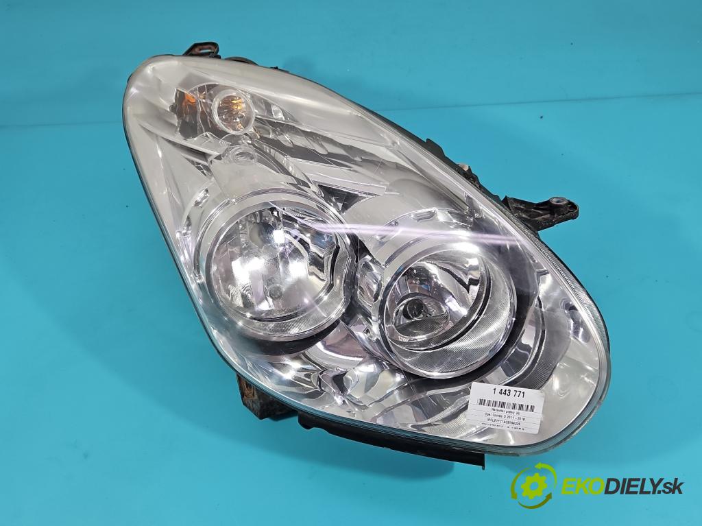 Opel Combo D 2011-2018 1.3 cdti 90 HP manual 66 kW 1251 cm3 5- Reflektor: pravý 51909054 (Svetlo predné pravé)