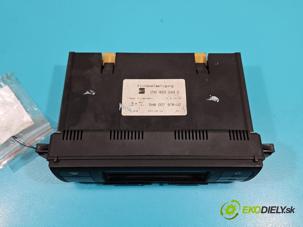 Seat Toledo II 1998-2004 1.9 tdi 150 HP manual 110 kW 1896 cm3 4- panel kúrenia 1M0820043D
