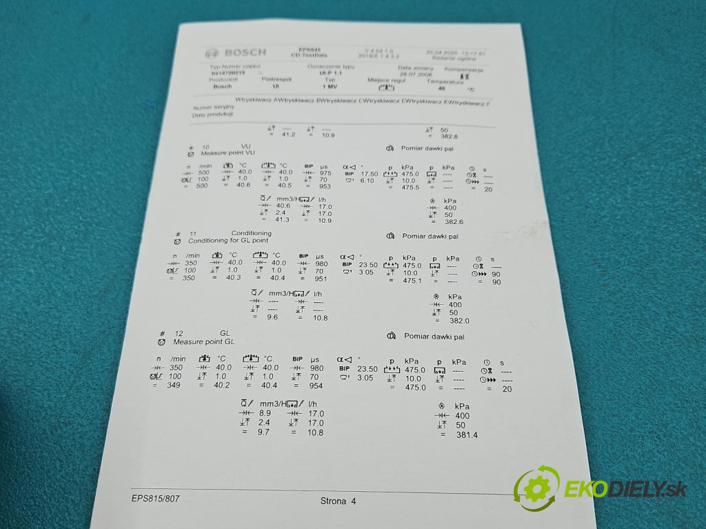 Skoda Octavia II 2004-2013 1.9 tdi (BKC) 105 hp manual 77 kW 1896 cm3 5- vstřikovací čerpadlo 0414720215 (Vstřikovače)