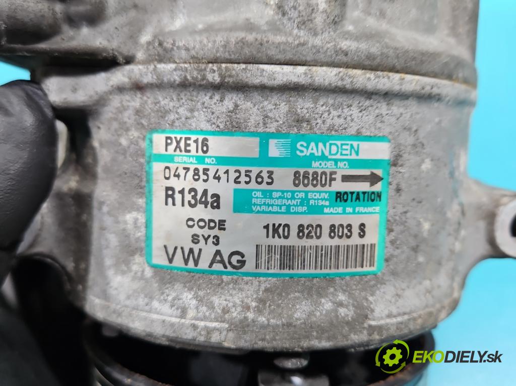 Skoda Octavia II 2004-2013 1.9 tdi (BKC) 105 HP manual 77 kW 1896 cm3 5- Kompresor: klimatizácie 1K0820803S (Kompresor klimatizácie)