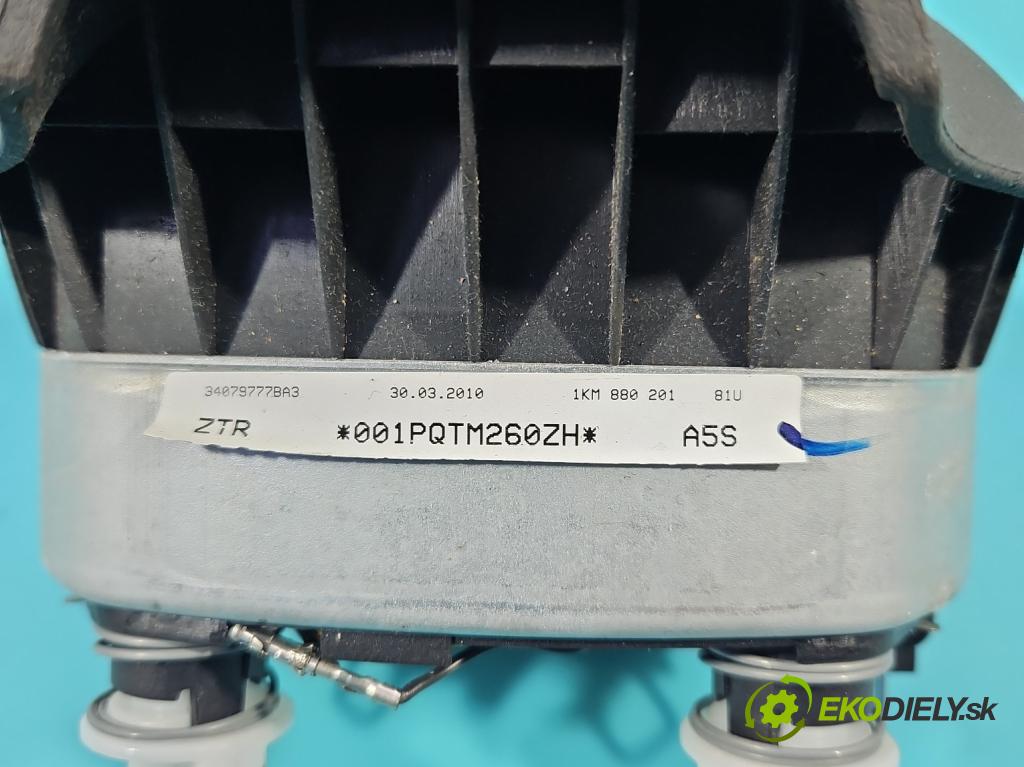 Vw Golf VI 2008-2013 1.6 tdi 105 HP manual 77 kW 1598 cm3 5- airbag vzduch: Řidiči: 1KM880201 (Airbag)