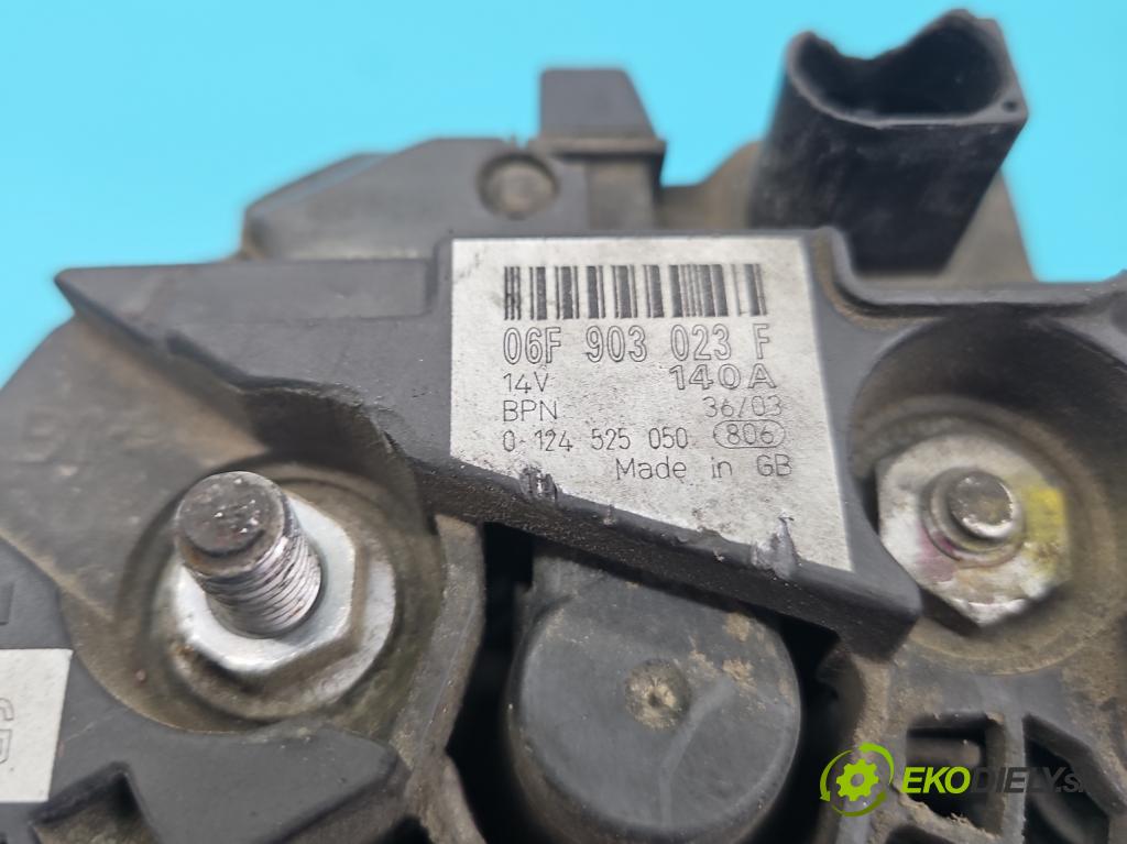 Seat Toledo II 1998-2004 1.9 tdi 150 HP manual 110 kW 1896 cm3 4- Alternator 06F903023F (Alternátor)