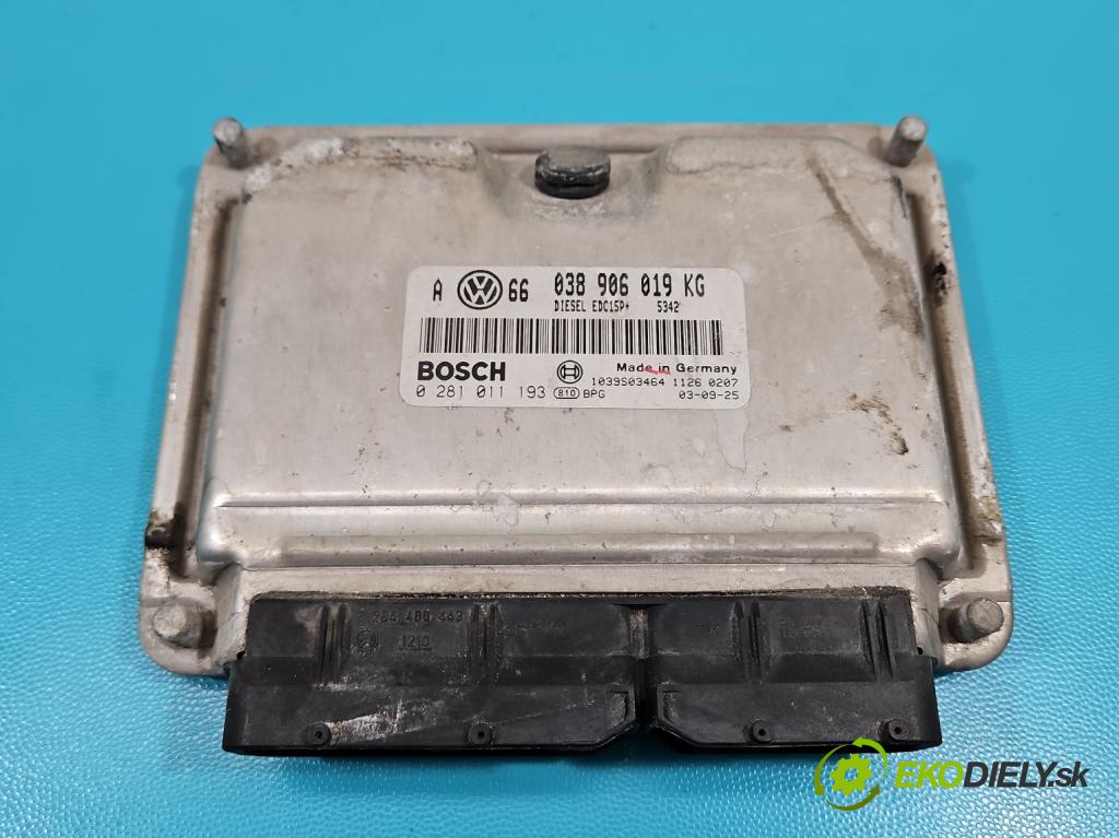 Seat Toledo II 1998-2004 1.9 tdi 150 HP manual 110 kW 1896 cm3 4- riadiaca jednotka motora 038906019KG