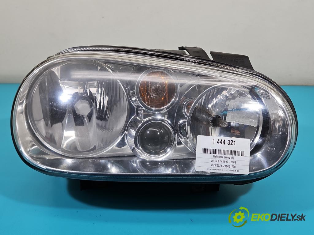Vw Golf IV 1997-2003 1.9 tdi 90 HP manual 66 kW 1896 cm3 5- Reflektor: pravý  (Svetlo predné pravé)