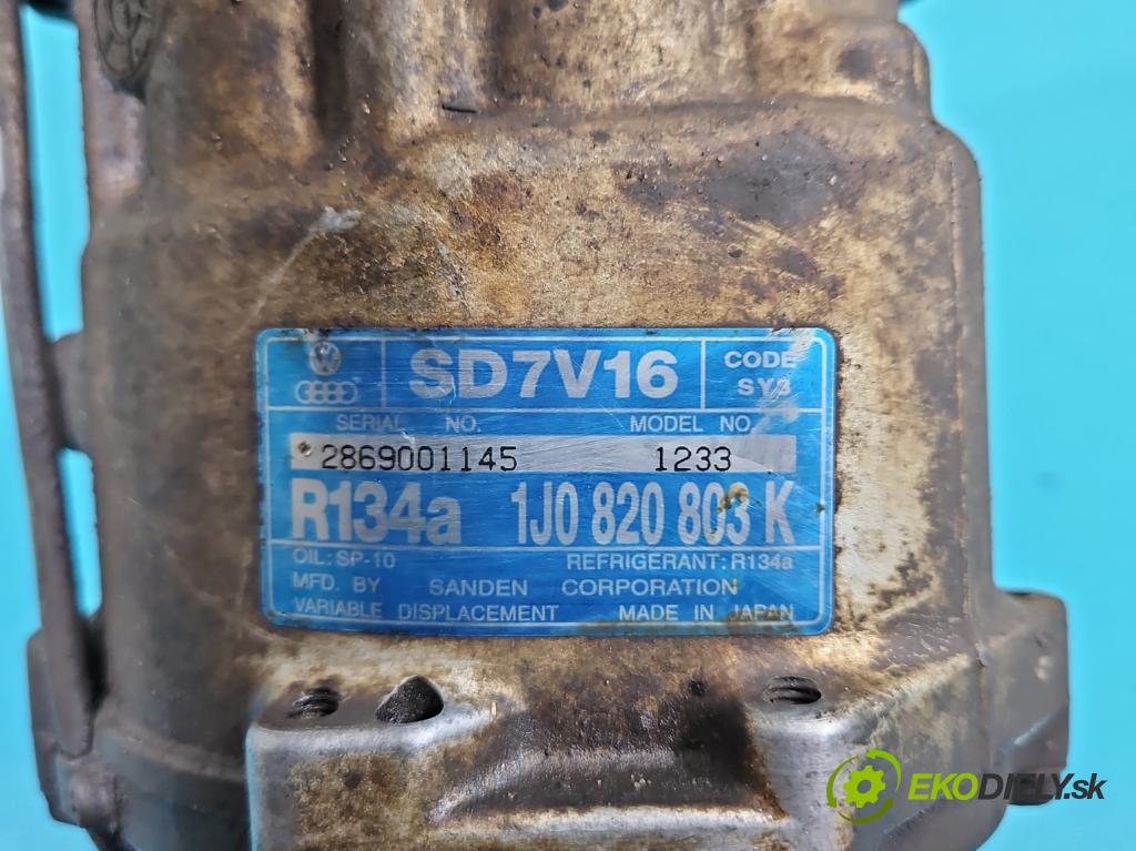 Vw Golf IV 1997-2003 1.9 tdi 90 hp manual 66 kW 1896 cm3 5- Kompresor: klíma 1J0820803K (Kompresory)