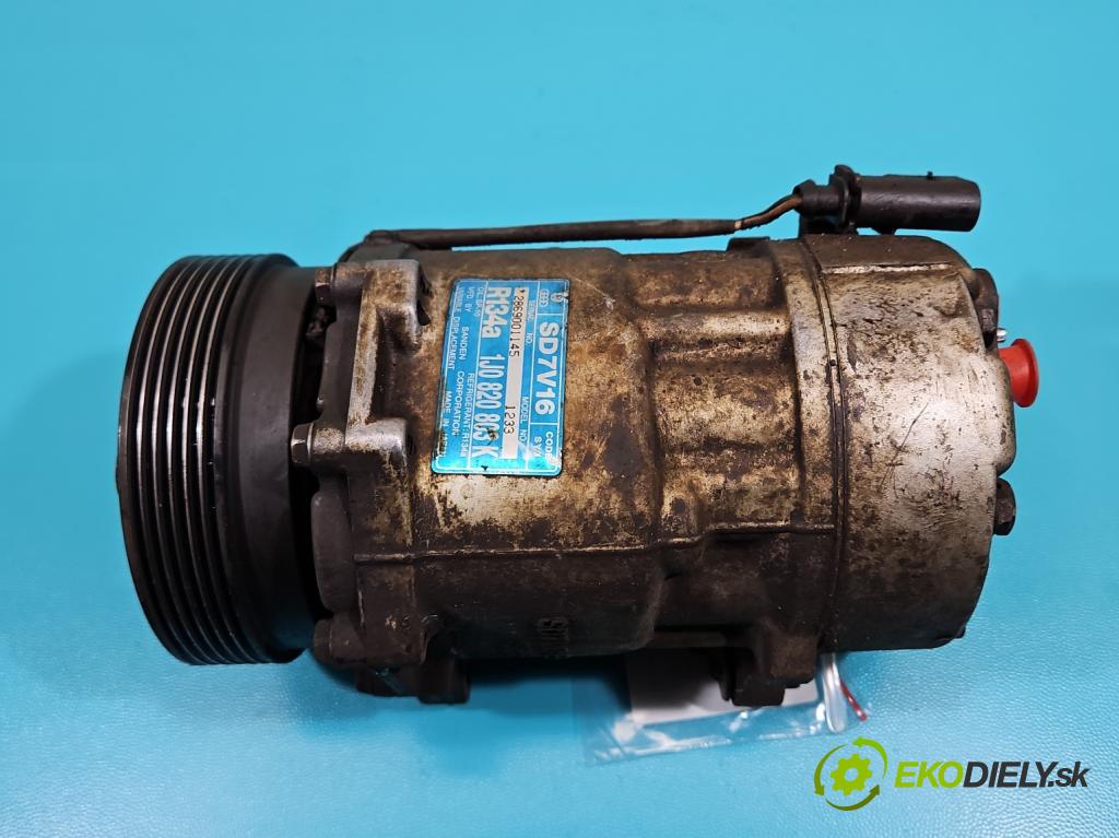 Vw Golf IV 1997-2003 1.9 tdi 90 hp manual 66 kW 1896 cm3 5- Kompresor: klíma 1J0820803K (Kompresory)