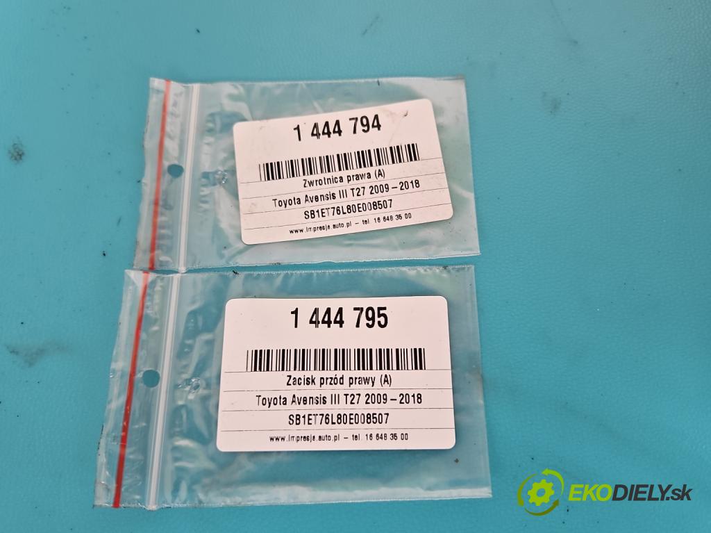 Toyota Avensis III T27 2009-2018 2.0 D4D 143 HP manual 105 kW 1995 cm3 5- brzdič predné pravý  (Kľučka dverí ostatné)