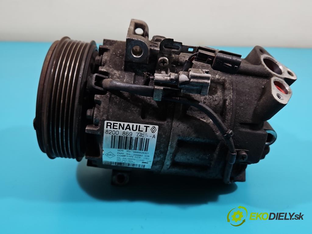 Renault Megane III 2008-2016 2.0 16V 140 HP automatic 103 kW 1997 cm3 5- Kompresor: klimatizácie 8200869742-A (Kompresor klimatizácie)