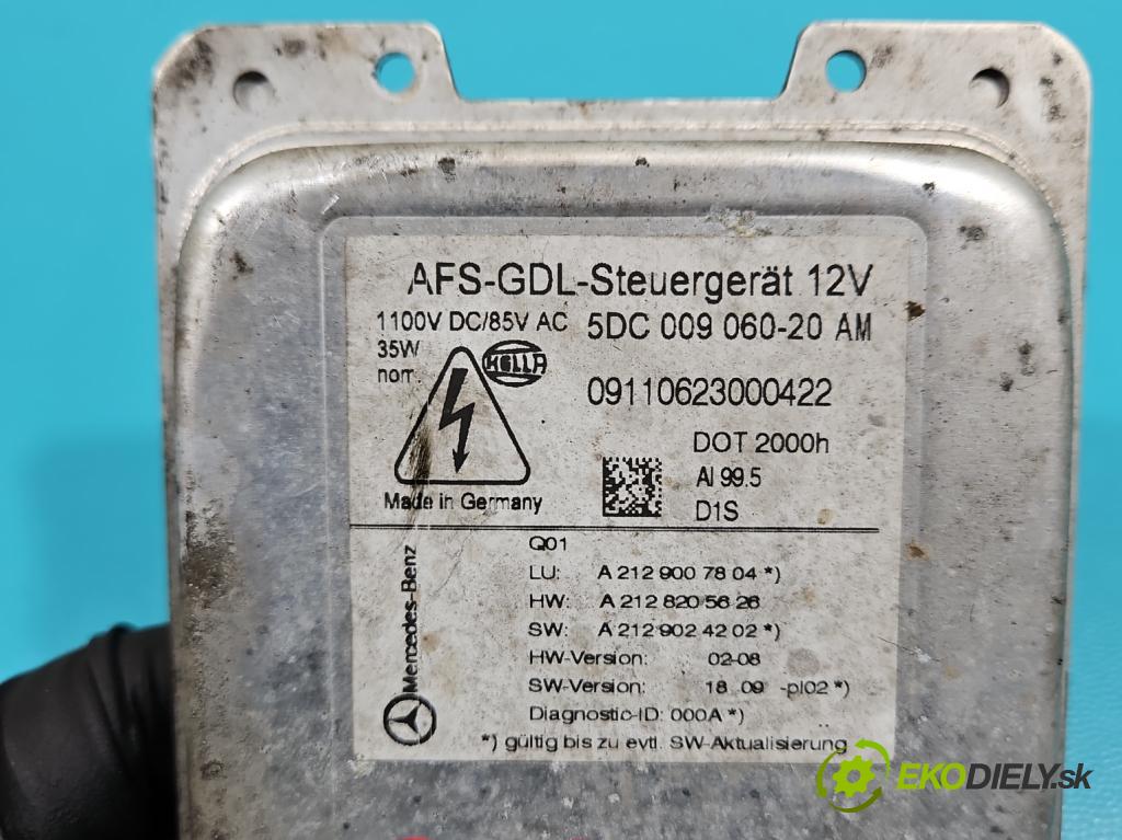 Mercedes E W212 2009-2016 3.0 CDI V6 231 HP automatic 170 kW 3000 cm3 5- střídač: xenon 5DC009060-20 (Riadiaca jednotka xenónu)