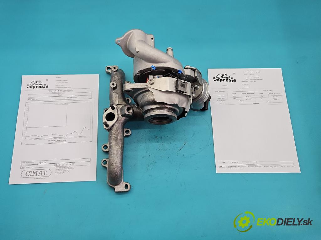 Vw Golf VI 2008-2013 1.6 tdi 105 HP manual 77 kW 1598 cm3 5- turbodúchadlo, turbo repasovaná 775517-1