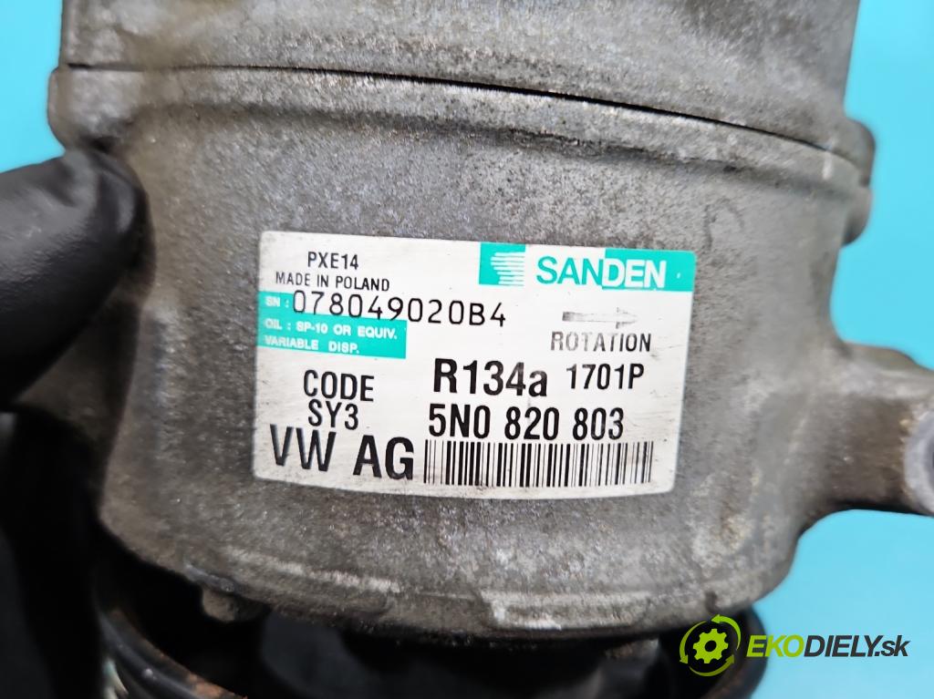 Vw Golf VI 2008-2013 1.6 tdi 105 HP manual 77 kW 1598 cm3 5- Kompresor: klimatizácie 5N0820803 (Kompresor klimatizácie)