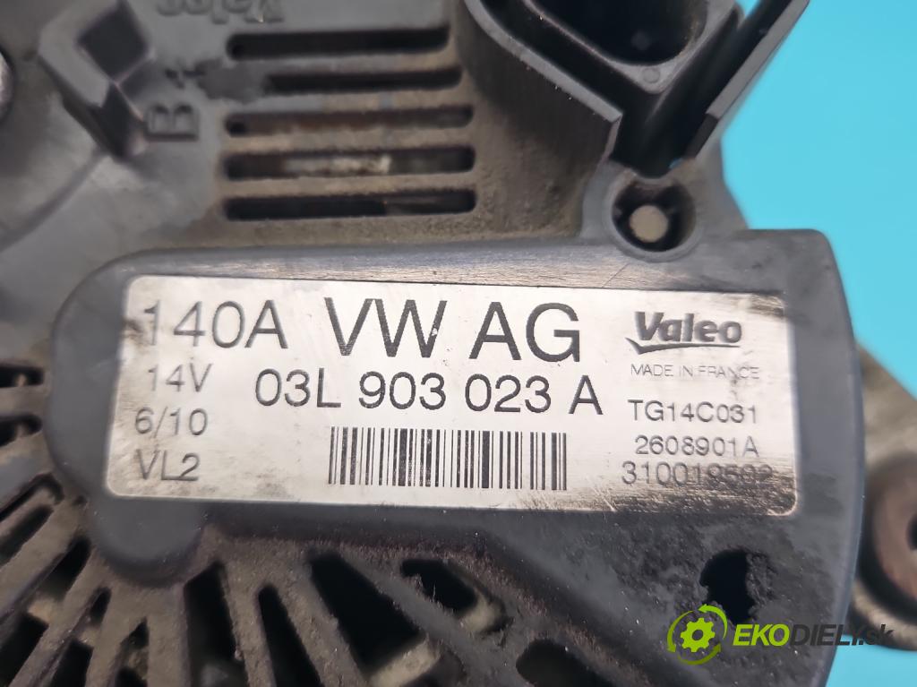 Vw Golf VI 2008-2013 1.6 tdi 105 HP manual 77 kW 1598 cm3 5- Alternator 03L903023A (Alternátor)
