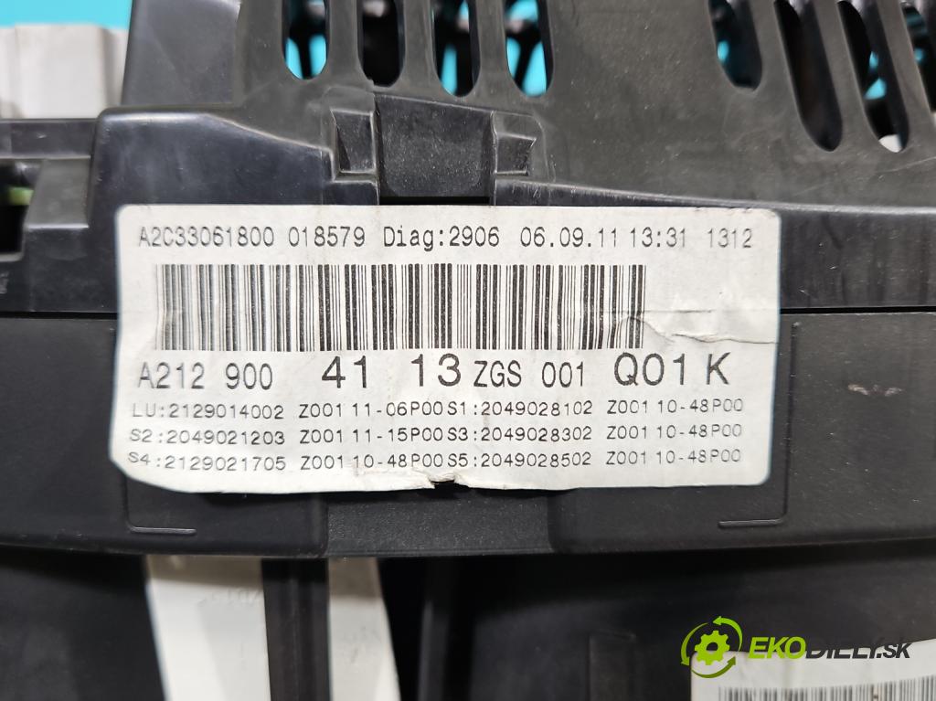 Mercedes E C207/ A207 3.0 cdi 265KM automatic 195 kW 2987 cm3 2- prístrojovka/ budíky A2129004113 (Prístrojová doska, displej)