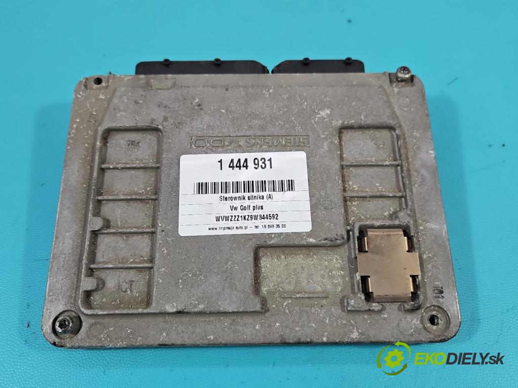 Vw Golf plus 1.6 SR 102 HP manual 75 kW 1595 cm3 5- riadiaca jednotka motora 06A906033GL
