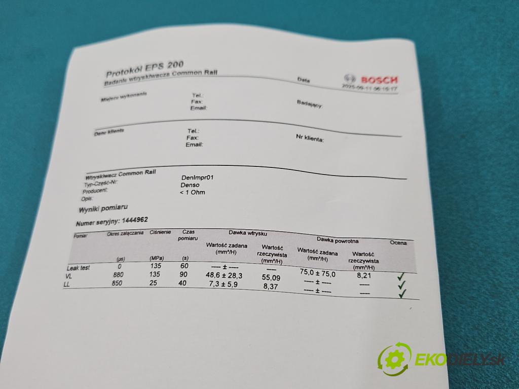 Peugeot Boxer II 2006-2018 2.2 hdi 120 HP manual 88 kW 2198 cm3 5- vstrek 6C1Q-9K546-AC (Vstrekovač paliva)