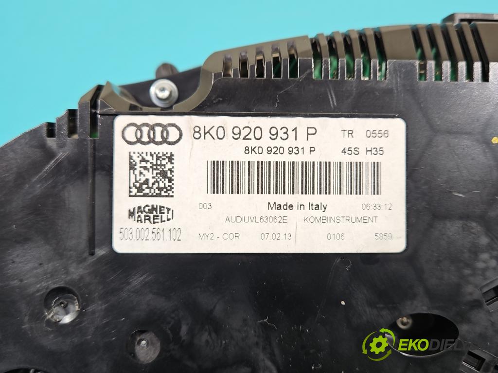 Audi A4 B8 2007-2015 1.8 TFSI 170 HP manual 125 kW 1798 cm3 4- prístrojovka/ budíky 8K0920931P (Prístrojová doska, displej)