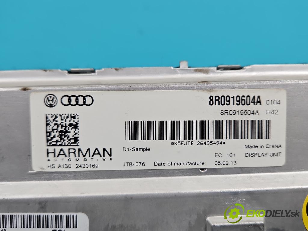 Audi A4 B8 2007-2015 1.8 TFSI 170 HP manual 125 kW 1798 cm3 4- Zobrazit: 8R0919604A (Prístrojová doska, displej)