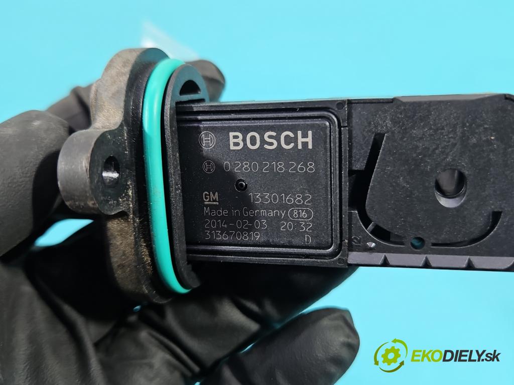 Opel Astra IV 2009-2015 1.6 16V 116 HP manual 85 kW 1598 cm3 5- průtokoměr: 0280218268 (Váha vzduchu)