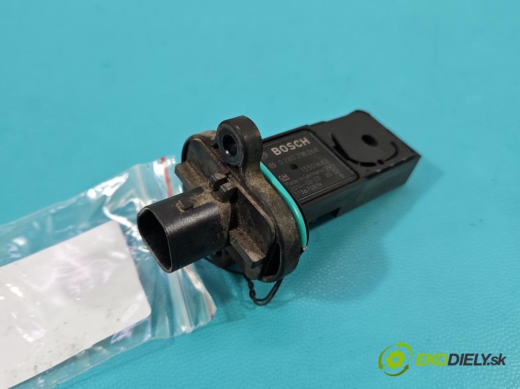 Opel Astra IV 2009-2015 1.6 16V 116 HP manual 85 kW 1598 cm3 5- průtokoměr: 0280218268 (Váha vzduchu)