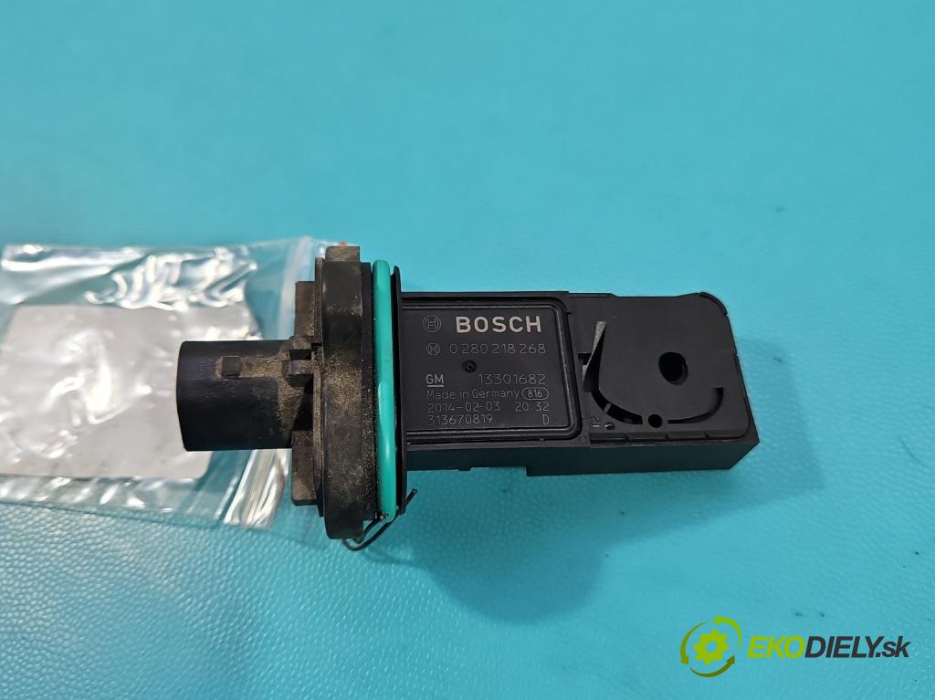 Opel Astra IV 2009-2015 1.6 16V 116 HP manual 85 kW 1598 cm3 5- průtokoměr: 0280218268 (Váha vzduchu)