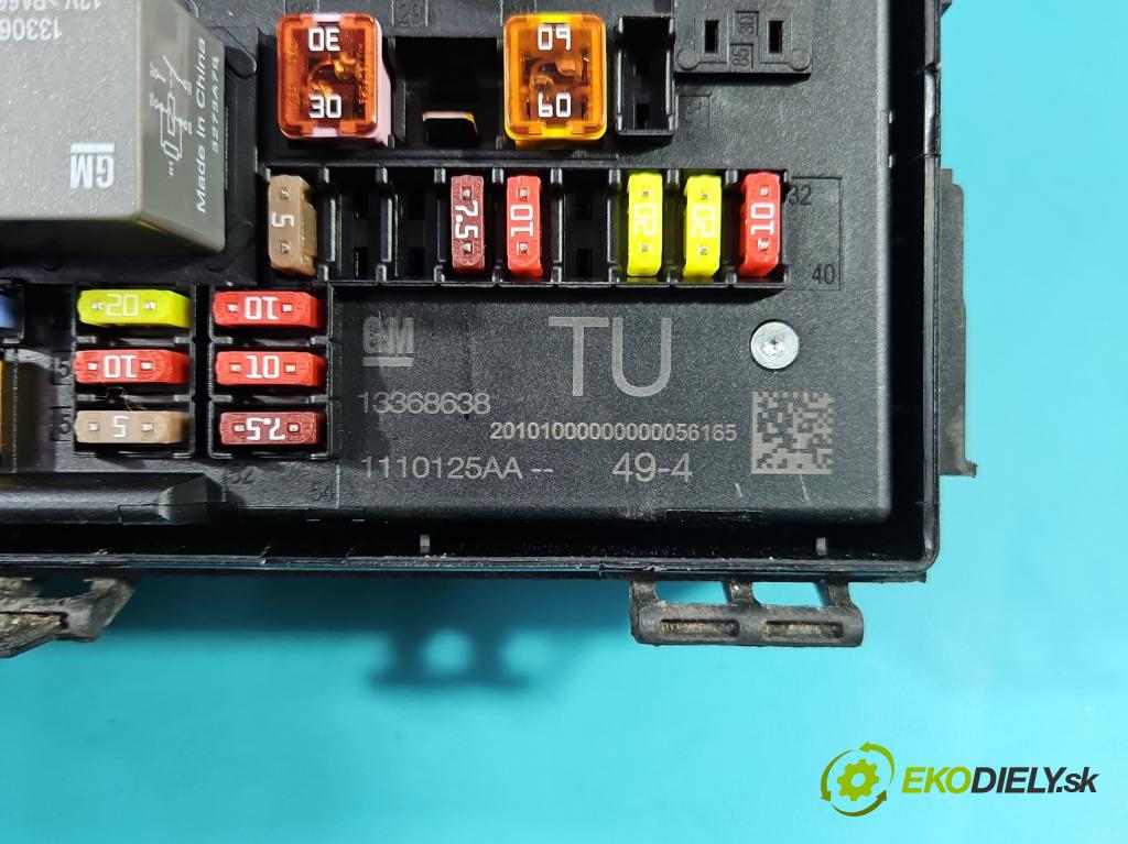 Opel Astra IV 2009-2015 1.6 16V 116 hp manual 85 kW 1598 cm3 5- skříňka pojistková 13368638 (Pojistkové skříňky)