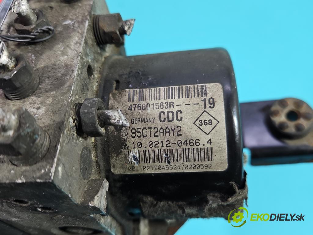 Renault Megane III 2008-2016 1.5 dci 106 HP manual 78 kW 1461 cm3 5- čerpadlo abs 476601563R (Pumpa ABS)