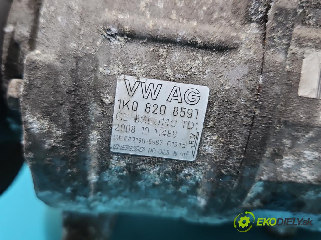 Vw Golf plus 1.6 SR 102 HP manual 75 kW 1595 cm3 5- Kompresor: klimatizácie 1K0820859T (Kompresor klimatizácie)