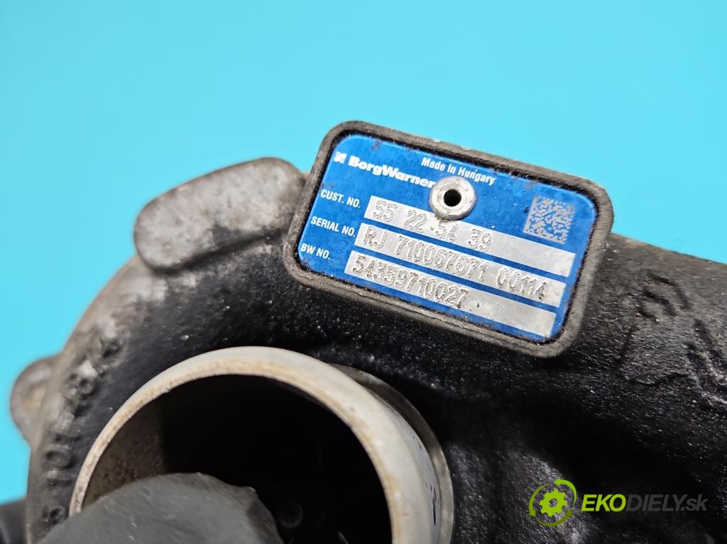 Opel Combo D 2011-2018 1.3 cdti 90 hp manual 66 kW 1251 cm3 5- Turbodmychadlo 54359710027 (Turbodúchadla (kompletní))