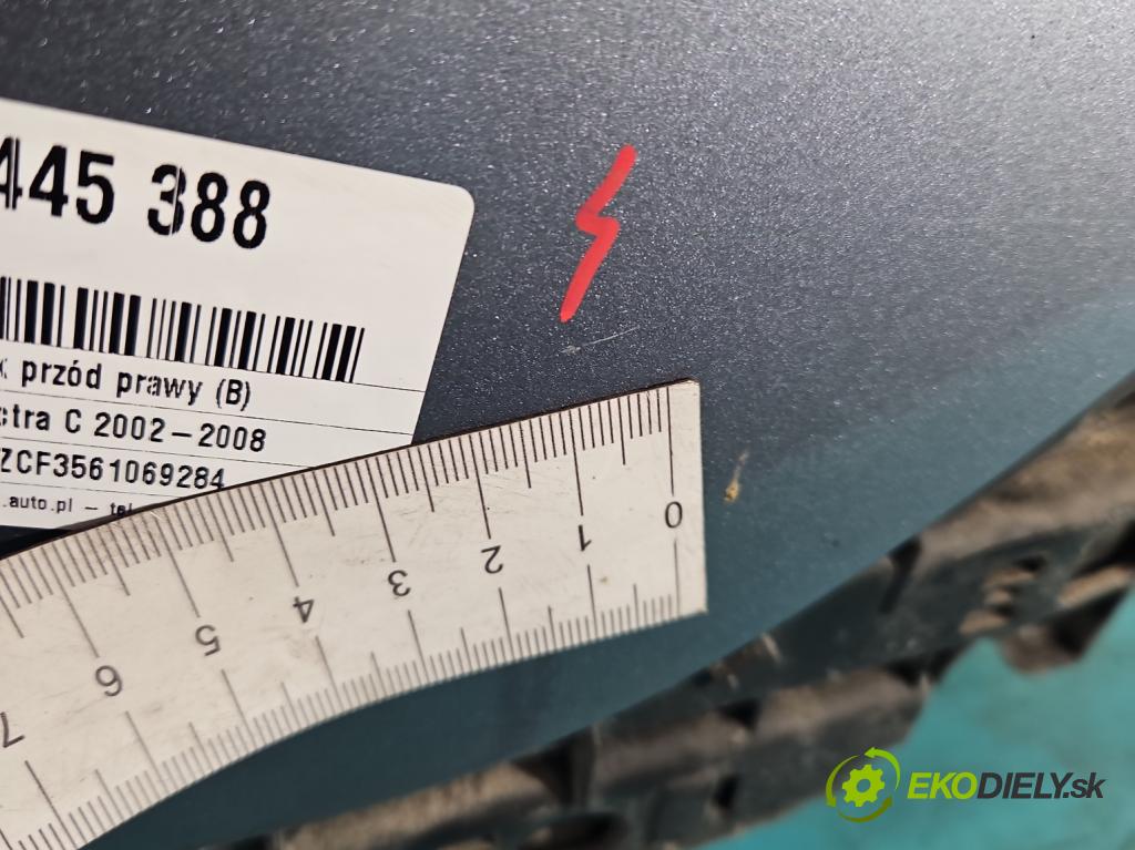 Opel Vectra C 2002-2008 1.9 cdti 150 HP manual 110 kW 1910 cm3 5- blatník predné pravý  (Kľučka dverí ostatné)