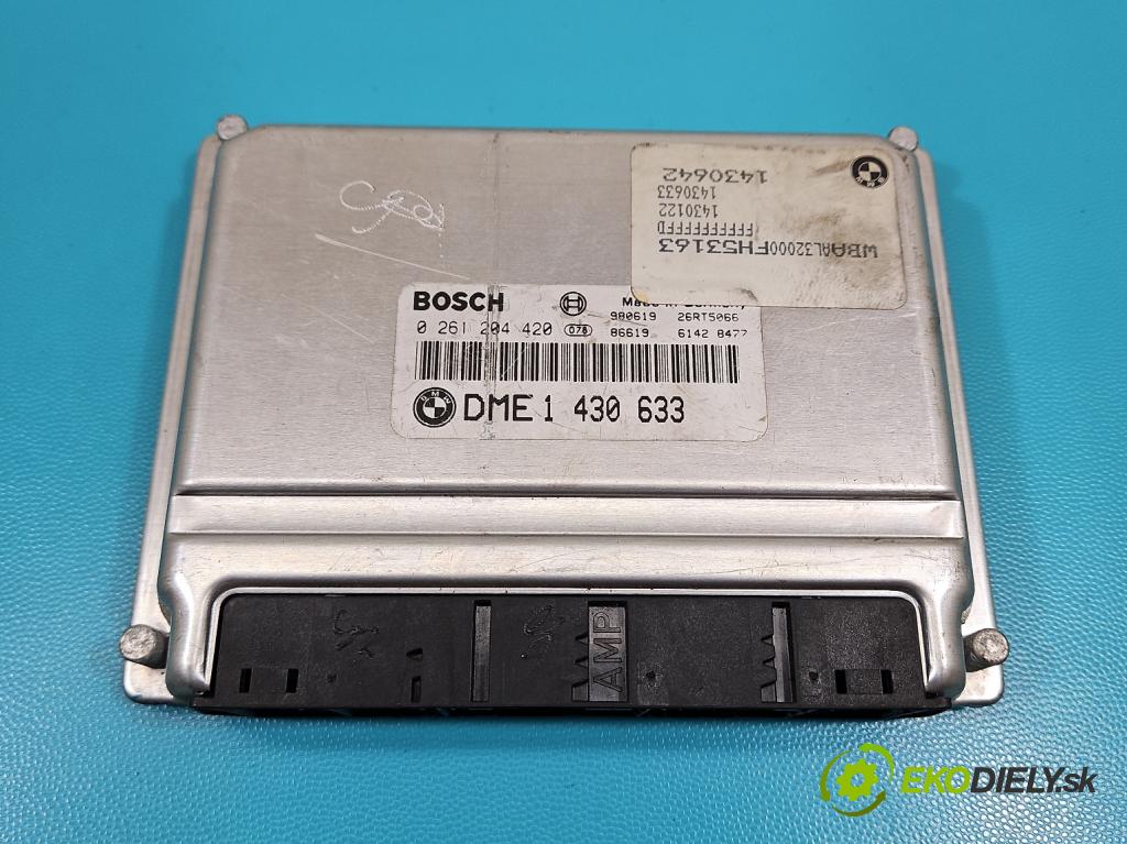 Bmw 3 E46 1998-2007 1.9 118 hp manual 87 kW 1895 cm3 4- řídící jednotka motoru 0261204420