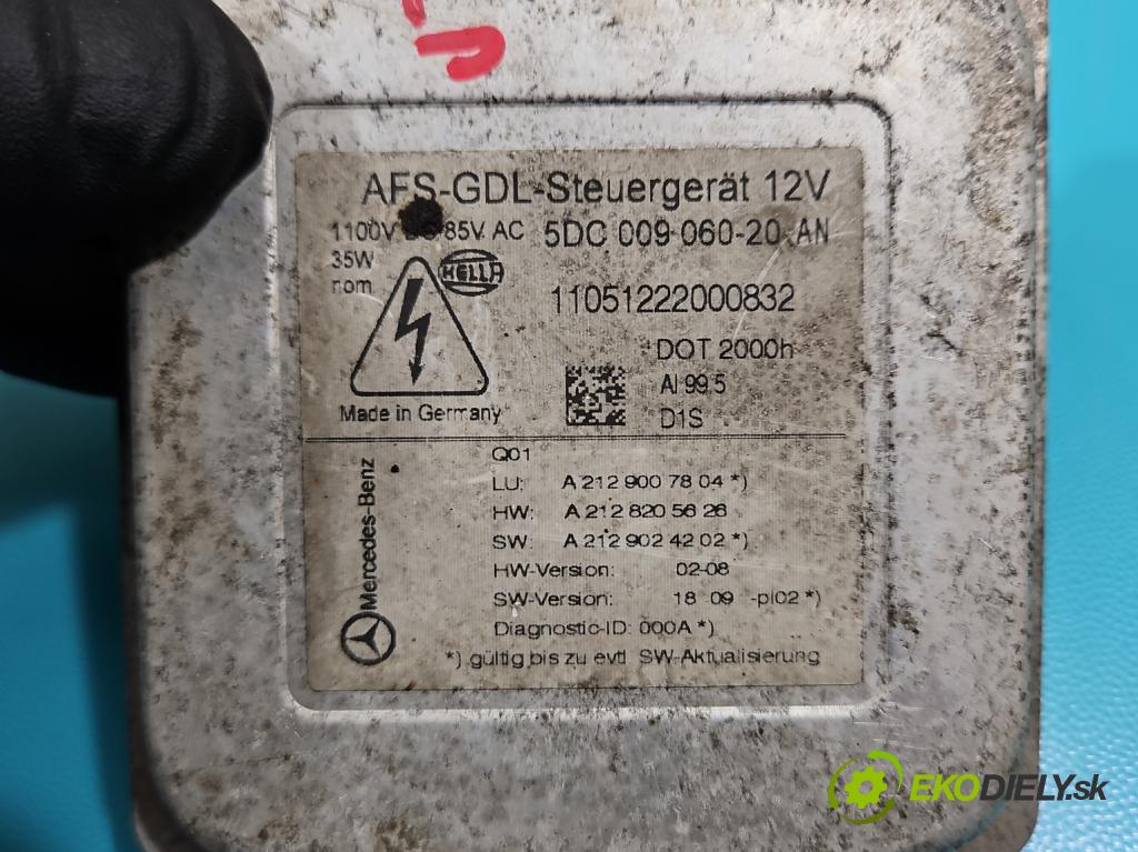 Mercedes E C207/ A207 3.0 cdi 265KM automatic 195 kW 2987 cm3 2- střídač: xenon 5DC009060-20 (Riadiaca jednotka xenónu)