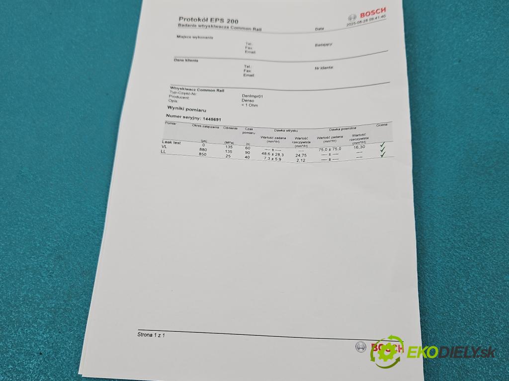 Toyota Corolla E12 2001-2009 2.0 D4D 110 HP manual 81 kW 1995 cm3 3- vstrek 23670-27030 (Vstrekovač paliva)