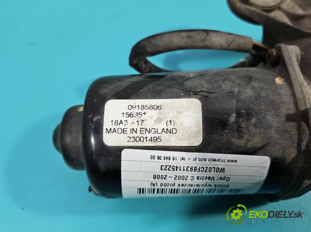 Opel Vectra C 2002-2008 1.8 16V 122 hp manual 90 kW 1796 cm3 4- motor stěračů přední 09185806