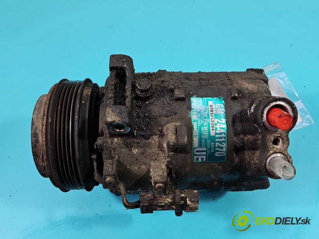 Opel Vectra C 2002-2008 1.8 16V 122 HP manual 90 kW 1796 cm3 4- Kompresor: klimatizácie 24411270 (Kompresor klimatizácie)