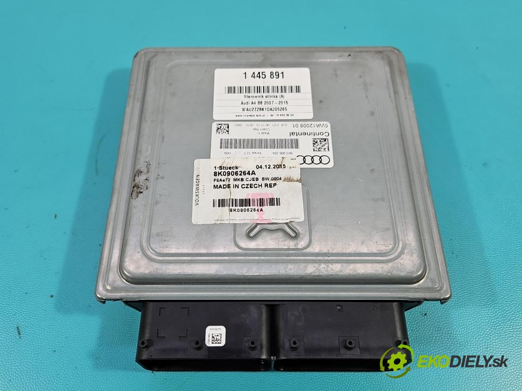 Audi A4 B8 2007-2015 1.8 TFSI 170 HP manual 125 kW 1798 cm3 4- riadiaca jednotka motora 8K0906264A