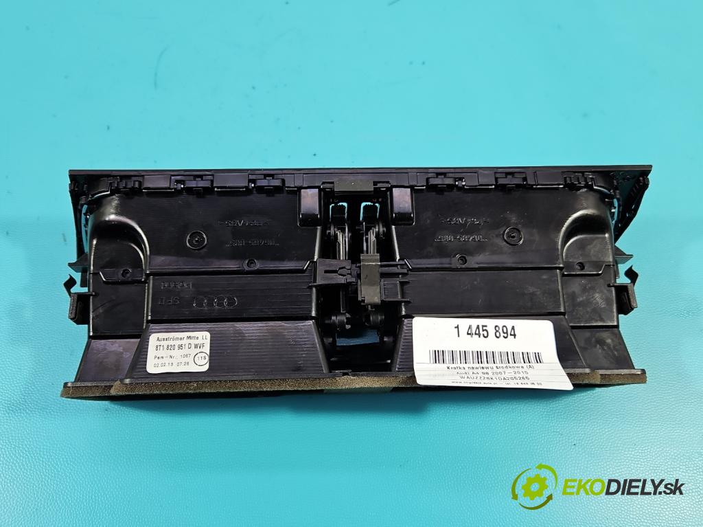 Audi A4 B8 2007-2015 1.8 TFSI 170 HP manual 125 kW 1798 cm3 4- Mřížka: kúrenia stredová 8T1820951D (Mriežka kúrenia (fukár))