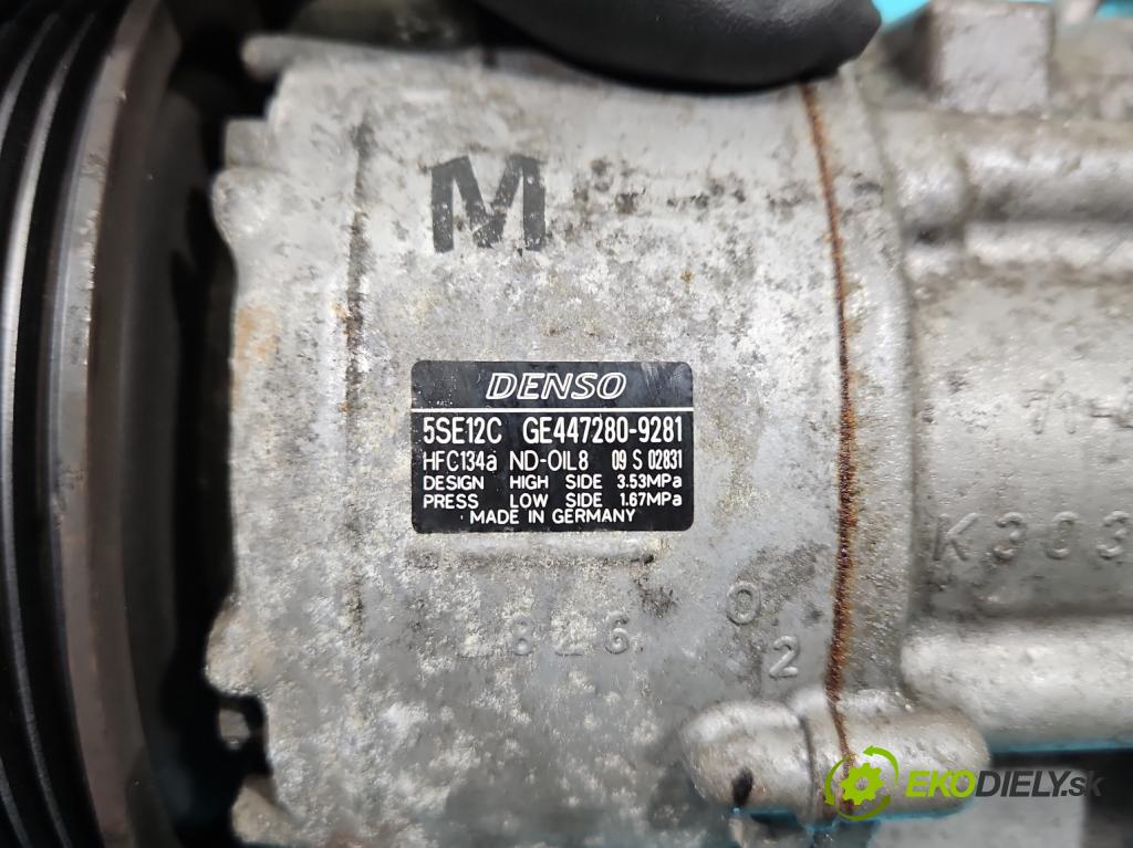 Toyota Avensis III T27 2009-2018 2.0 D4D 143 HP manual 105 kW 1995 cm3 5- Kompresor: klimatizácie GE447280-9281 (Kompresor klimatizácie)