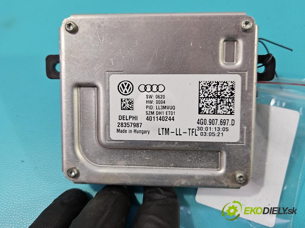 Audi A4 B8 2007-2015 1.8 TFSI 170 HP manual 125 kW 1798 cm3 4- střídač: xenon 4G0907697D (Riadiaca jednotka xenónu)
