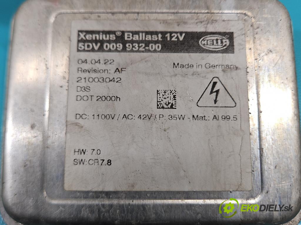 Opel Insignia A 2008-2017 2.0 cdti automatic 143,1 kW 1956 cm3 5- střídač: xenon 5DV009932-00 (Riadiaca jednotka xenónu)