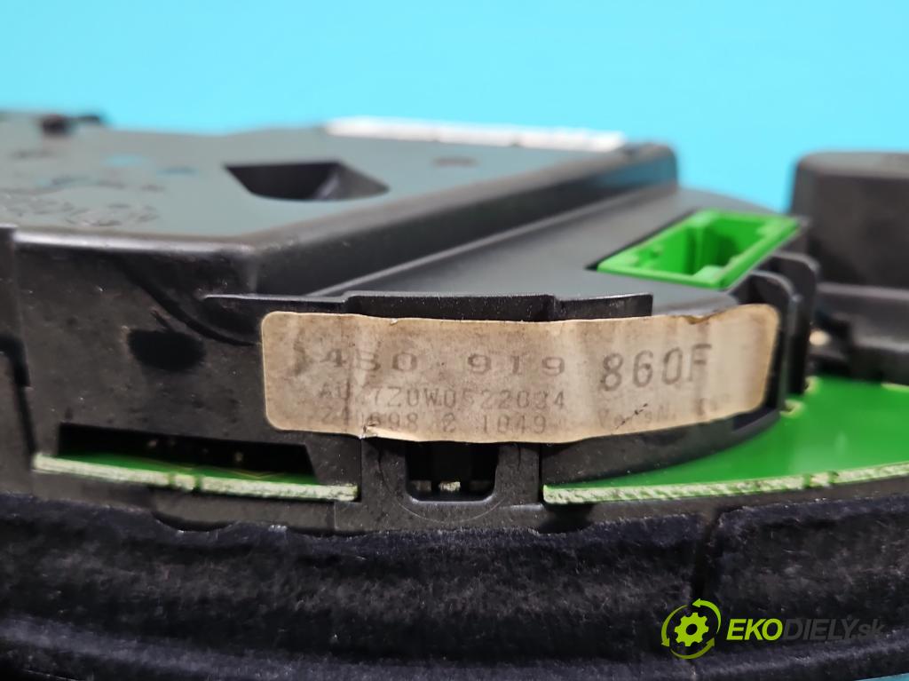 Audi A6 C5 1997-2004 2.4 V6 165 hp manual 121 kW 2393 cm3 4- Přístrojová deska 4B0919860F (Přístrojové desky, displeje)